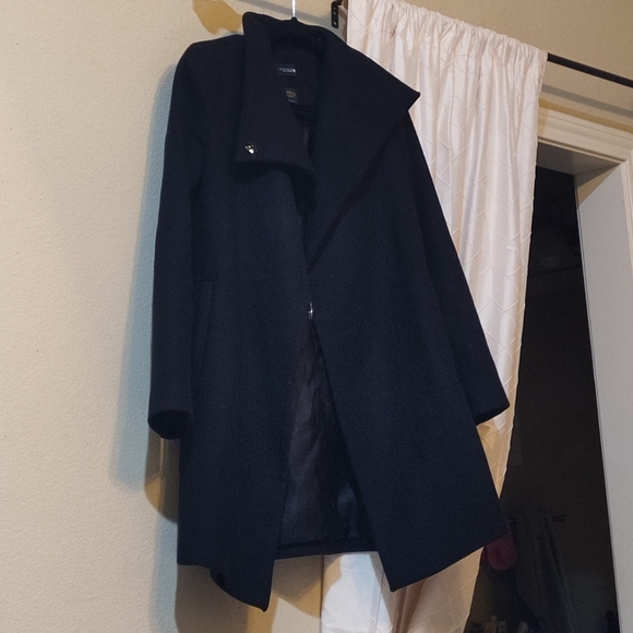 Zara Manteco Italian Wool buckle wrap coat XS - Picture 8 of 12